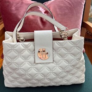 Kate Spade Beige Quilted Shoulder Bag